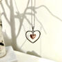 Sterling Silver Heart With Rose Gold Plated Necklace, thumbnail 2 of 8