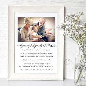 Personalised Grandparents Photograph Print And Poem, 2 of 3