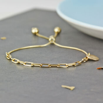 Gold Filled Link Chain Sliding Bracelet, 3 of 10