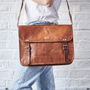 Vintage Style Leather Laptop Bag, thumbnail 4 of 8