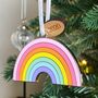 Pastel Rainbow Enamel Christmas Tree Decoration, thumbnail 5 of 7