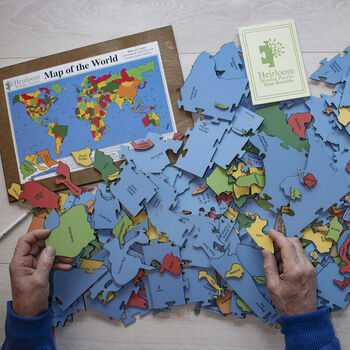 Map Of The World Wooden Jigsaw Puzzle, 6 of 9