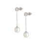 Emily And Ophelia Freshwater Pearl Long Drop Earrings, thumbnail 1 of 3