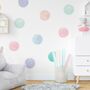 Pastel Watercolour Confetti Wall Sticker Dots, thumbnail 1 of 3
