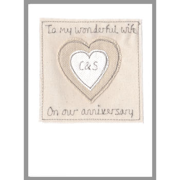 Personalised Couples Initials Wedding Anniversary Card, 9 of 12