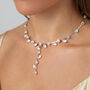 Leaf Shaped Swarovski Crystal Y Necklace, thumbnail 5 of 10