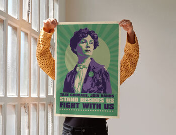 Emmeline Pankhurst Suffragette Art Print 02 | Feminist Wall Art | Suffragette Poster | Women's Rights Poster | Feminist Quote Poster, 2 of 4