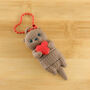 Otter With Heart Articulated Keyring Fidget Toy, thumbnail 1 of 2