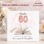 Daughter 60th Birthday Card Personalised – Luxury Chapter Design With Optional Gems, thumbnail 2 of 2