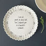 East Of India Porcelain Scallop Coaster Gift With Quote 'I Am Not Great At Advice', thumbnail 2 of 4