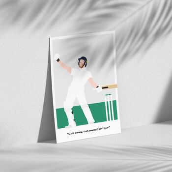 Ben Stokes Commentary Cricket Poster, 3 of 4