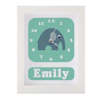 Personalised Childrens Elephant Clock, 7 of 10