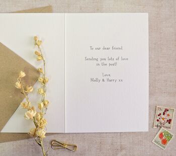 Mistletoe Robins First Married Christmas Card, 9 of 9