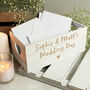 Personalised Text Heart White Wooden Crate Organiser, thumbnail 1 of 5