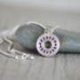 Pave Amethyst Necklace With Recycled Sterling Silver, thumbnail 3 of 5