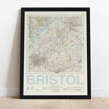 Personalised Bristol Map Print Bristol Gift, 5 of 9