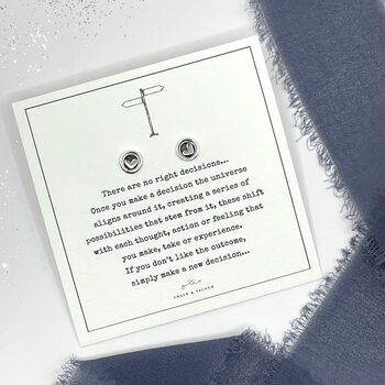 Decisions Giftcard Sterling Silver Love Heart Stud Earrings, 2 of 11
