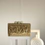 Dubai Mop Gold And Green Formal Clutch, thumbnail 5 of 6