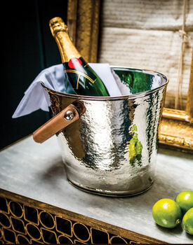 Hammered Champagne Wine Cooler, 2 of 4