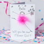 Personalised 3D Will You Be My Flower Girl Card, thumbnail 2 of 3