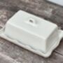 White Wavy Edge Butter Dish, thumbnail 1 of 3