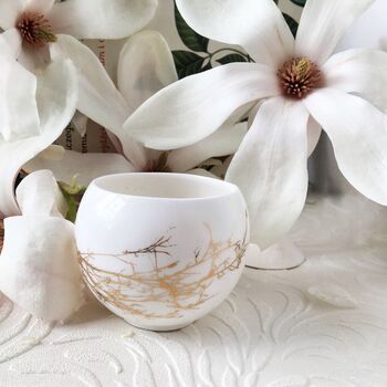 Porcelain Teacup With Delicate Winter Twig, 7 of 8
