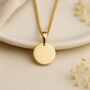 Personalised Solid 9ct Yellow Gold Disc Necklace, thumbnail 1 of 12