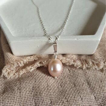 Pink Freshwater Pearl Necklace, 3 of 4
