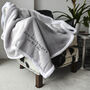 Personalised Grey Super Soft Winter Blanket, thumbnail 4 of 5