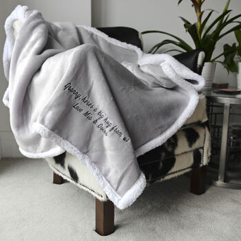 Personalised Grey Super Soft Winter Blanket, 4 of 5