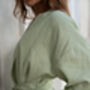Sage Green 100% Linen Robe, thumbnail 9 of 9