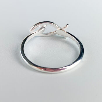 Sterling Silver Adjustable Fish Ring, 4 of 6