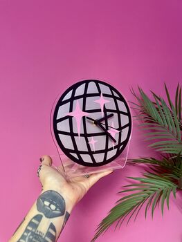 Disco Ball Table Decorative Clock Silent Movement, 4 of 7