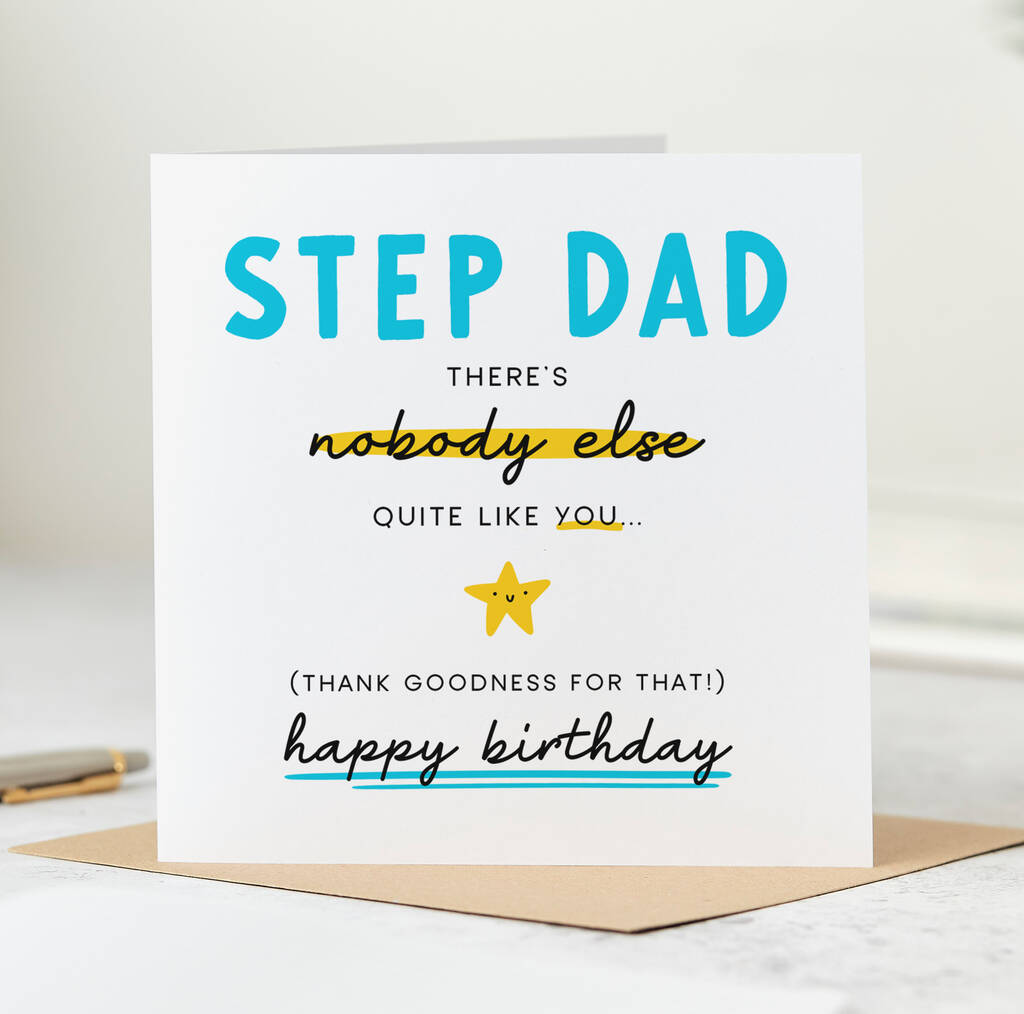 'Step Dad Nobody Like You' Birthday Card By Arrow Gift Co