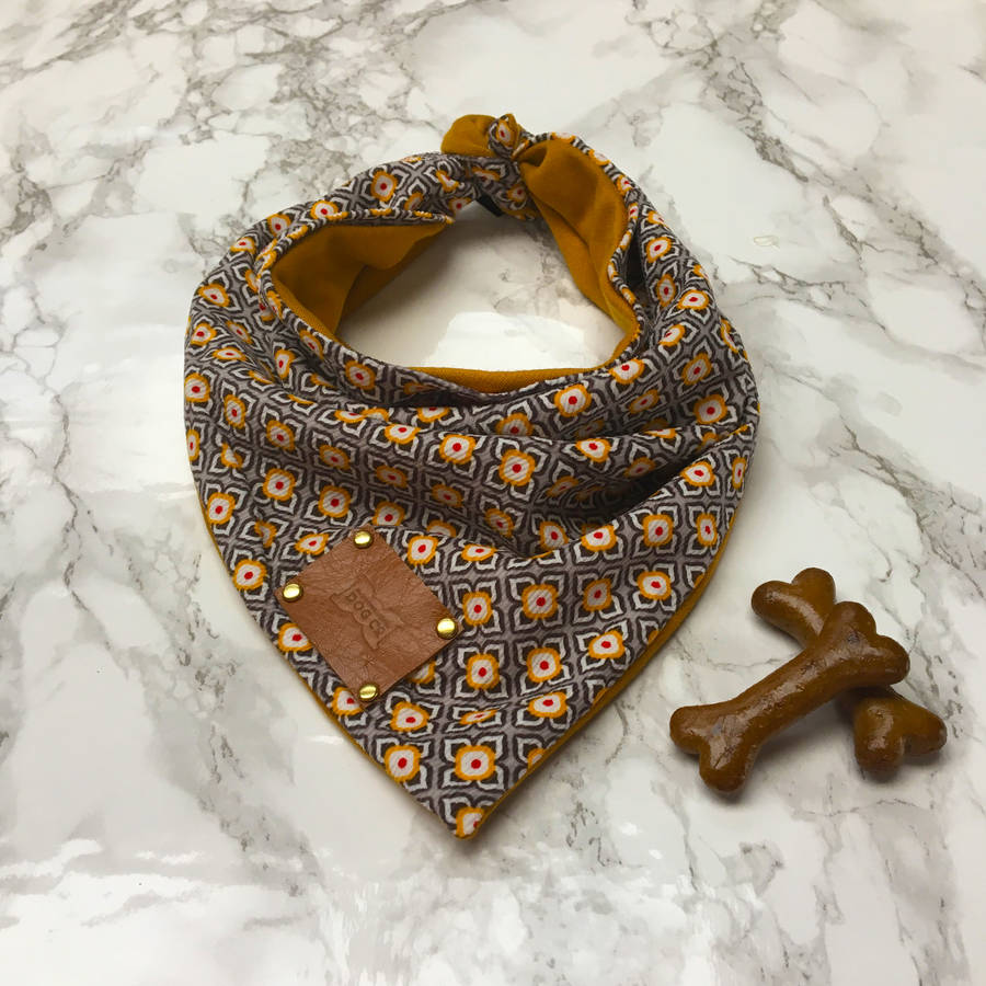 Sol Luxury Dog Bandana Neckerchief By The Distinguished Dog Company