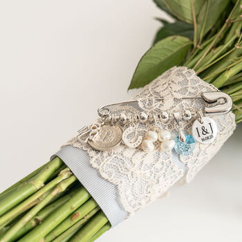 Something Old, New, Borrowed, Blue Wedding Gift For Bride | Personalised Bouquet Charm, 8 of 9