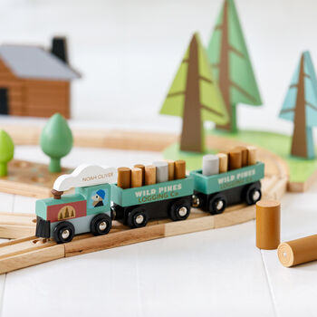 Personalised Wooden Wild Pines Train Set, 12 of 12