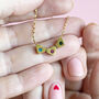 Family Birthstone Sliding Hearts Necklace, thumbnail 5 of 8