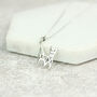 Sterling Silver Abstract Cat Necklace, thumbnail 1 of 6
