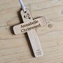 Personalised Christening Cross Hanging Decoration Card, thumbnail 4 of 4