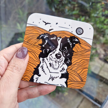 Personalised Dog Lover Coaster Gift In Linocut Style, 12 of 12