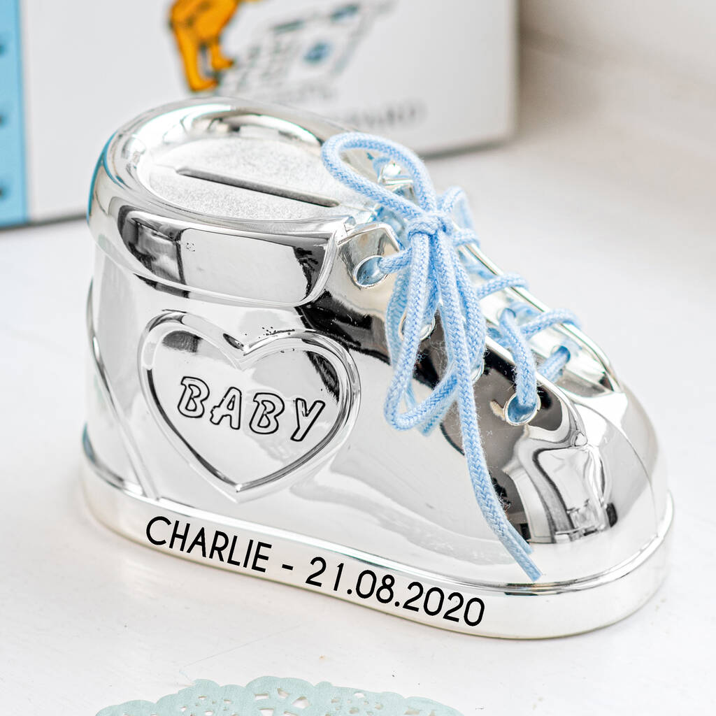 Personalised Silver Plated Babies Bootie, 1 of 3