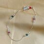 Pure Silver Colourful Beaded Payal Anklet, thumbnail 3 of 5