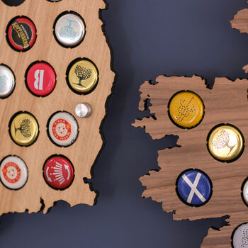 Personalised Ireland Beer Cap Collector Map, 5 of 6