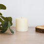 Lino Print Botanical Candle Pot With Refill Clotted Cream, thumbnail 7 of 7