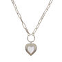 Sterling Silver Semi Precious Agate Heart Necklace, thumbnail 2 of 2