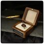 Personalised Dark Brown Rugby Ball Cufflinks, thumbnail 7 of 10