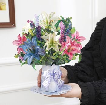 Pop Up 3D Large Life Size Lily Bouquet, 2 of 5