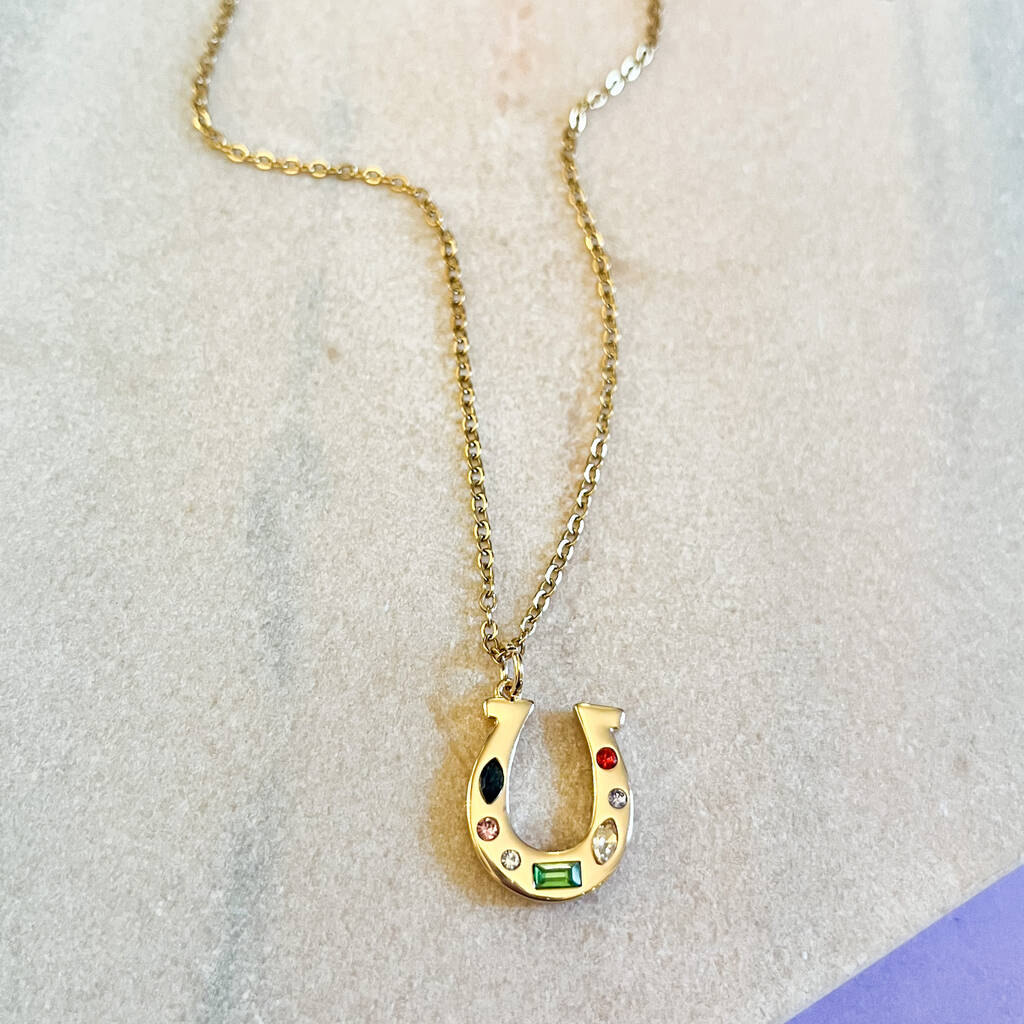 Lucky Horseshoe Charm Necklace, 1 of 1