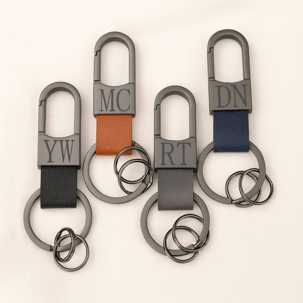 Personalised Engraved Mens Key Clip Handy Bag Charm, 1 of 7